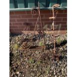 Metal garden brackets, wire baskets etc.