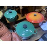 Le Creuset pans.