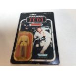 Star Wars Return of the Jedi Luke Sky Walker figure by Kenner. Dated 1977. On original card but