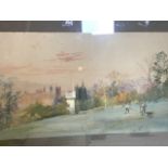 A large watercolour over Oxford W:55cm x H:32cm