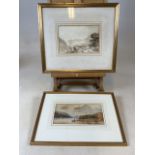 Two late 19th early 20th century watercolours in gilt frames. W.S.Gill. Scottish landscape and one