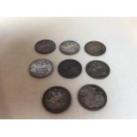 8 Victorian crowns, various dates