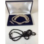 An Attwood Collection boxed set comprising necklace, bracelet and earrings ( earrings marked A&S for