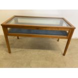 A 20th century oak bijouterie table. W:83cm x D:44cm x H:45cm