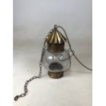 A vintage nautical globe lantern converted to electric W:20cm x H:36cm