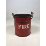 A vintage fire bucket W:23cm x H:24cm