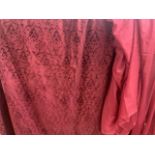 A large quantity of polyester voile. Not measured approx ten meters W:150cm. Also with a curtain and