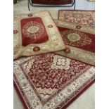 Five various small rug.