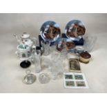 Royal Doulton crystal glasses - set of five, with other glass and crystal items and mixed ceramics