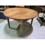 A Continental early 20th century circular table with side drawer. W:106cm x D:106cm x H:70cm