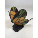 A Tiffany style butterfly lamp A/F W:10cm x D:15cm x H:18cm