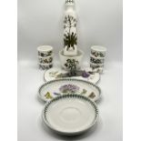 Group of vintage Portmeiron wares in Botanical Garden pattern, comprising a set of 12 table mats,