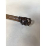 An elephant head walking stick H:108cm