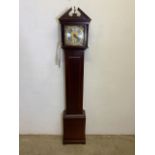 A modern reproduction grand daughter clock. H:156cm