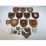 Ten military plaques including Royal Engineers, 51 field squadron construction, Royal Air Force