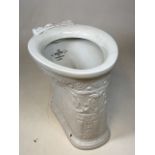 A rare late Victorian white moulded ceramic toilet pan, the ˜Rapid Washdown Closet with