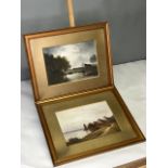 Two framed watercolours by James Walter Gozzard (1888 - 1950).Signed with pseudonym, F. Arnold