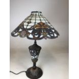 A reproduction Tiffany style table lamp W:50cm x H:76cm