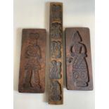 3 hardwood gingerbread baking moulds with carved figures (31)