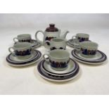 Figgjo Norwegian pottery tea set for six.