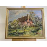 A vintage oil on board signed Knight lower right Board size W:46cm x H:36cm
