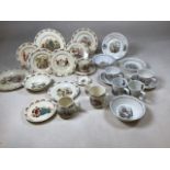 Childrens nursery ceramics. A quantity of Barbara Vernon Bunnykins ceramics by Royal Doulton and a