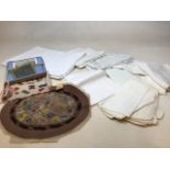 Vintage napkins and tablecloths A/F also with some tapestry items