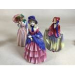 Sweet Anne Royal Doulton figurine - hand signed, A Victorian Lady figurine - hand signed A/F and