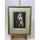 Francis Robert Kelly (American 1927-2012) artists proof nude portrait. W:22cm x H:30cm