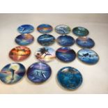 Fifteen Dolphin collectors plates by the Franklin Mint, Coalport and others