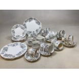 A Royal Albert part tea set in Silver Maple design