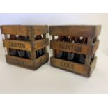 A pair of Taunton cider wooden crates with original bottles. W:34cm x D:23cm x H:36cm