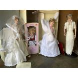 Various dolls the Franklin mint Lady Diana collection etc. (4)