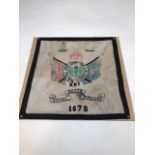 A Royal Scots Fusiliers embroidery mounted on a board W:50cm x H:50cm