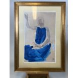 Auguste Rodin (1840-1917) Seated dancer print in modern gilt frame and mount. W:68cm x H:92cm