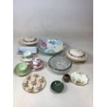 A Crazy Daisy Large Portmeirion serving bowl and other ceramic items