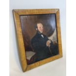 A 19th century oil portrait of a gent. Canvas size W:42cm x H:52cm