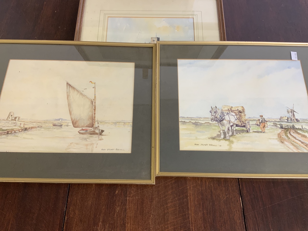 Four watercolours, David Phillips, two by Alan Stuart Parnell and another. - Image 5 of 9