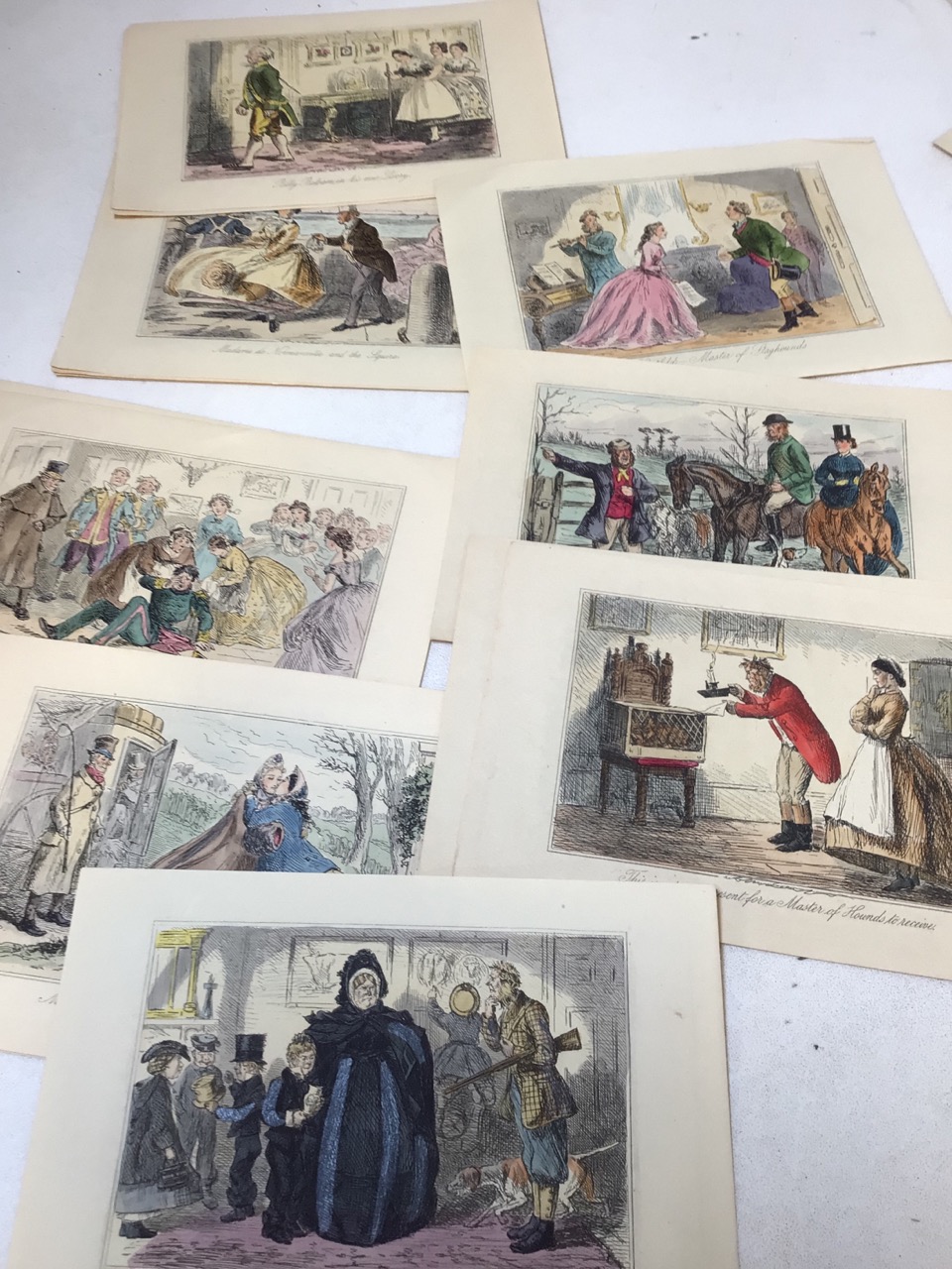 A quantity of colour plates including hunting scenes, ball room scenes, maritime, German cries and - Image 6 of 12