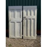 Two painted doors. W:80.5cm x H:199cm W:84.5cm x H:198.5cm