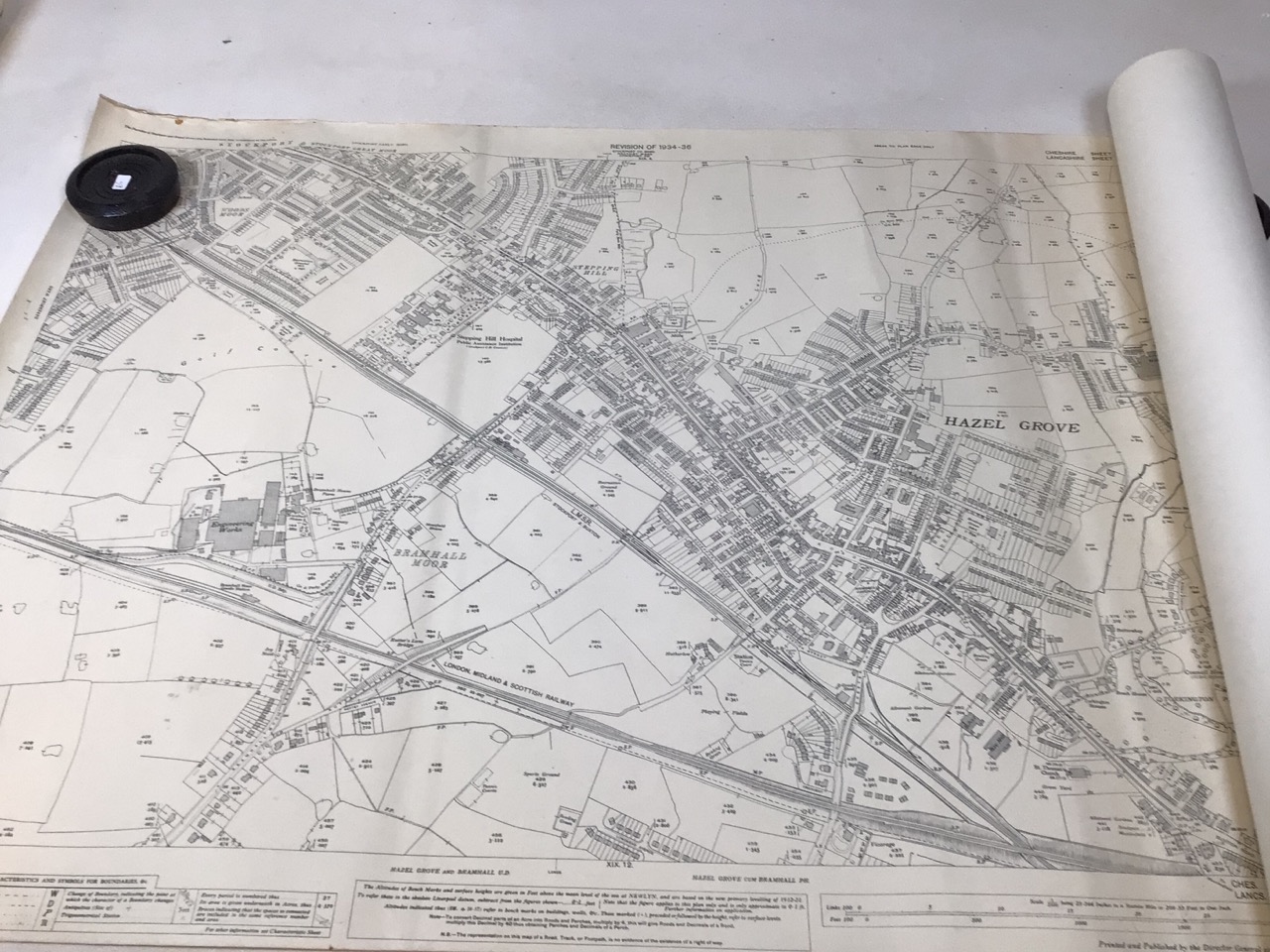 Eleven Ordnance survey maps of Cheshire - Image 10 of 11