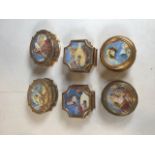 Six Angels of the Vatican musical ceramic boxes by the Franklin Mint