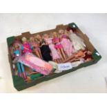Assortment of 10 Barbie dolls including Winter Sport Barbie and accessories (1994) and The Little