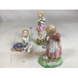 Three figurines - England and Italy modelled by F G Doughty and Mary Mary Doulton figurine