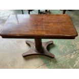 A mahogany reading table with two adjustable book rests. W:90cm x D:44cm x H:68cm