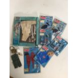 Action Man outfits and accessories from the Flock Hair period circa 1970. Rare Action Judo Set