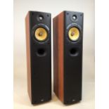 Pair of Bowers and Wilkins floor standing speakers, model DM602.5 S3, rated 100w at 8 ohm. Bi-wire