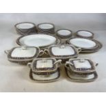 J and G Meakin England part dinner service with turines.