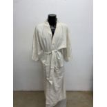 Two raw silk kimono style dressing gowns/robes. Size large