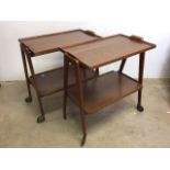 2 hostess tray tables, one Remploy and an identical, but unmarked example. Mid 20th century